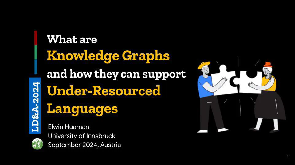 What are Knowledge Graphs and how they can support Under-Resourced Languages