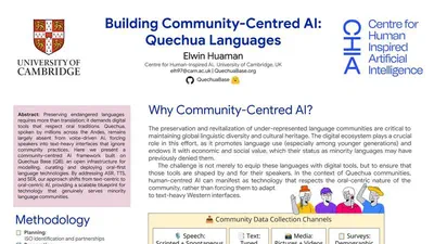 Poster | Building Community-Centred AI: Quechua Languages featured image