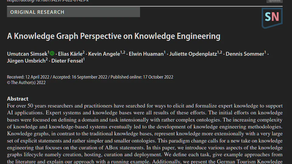 A Knowledge Graph Perspective on Knowledge Engineering